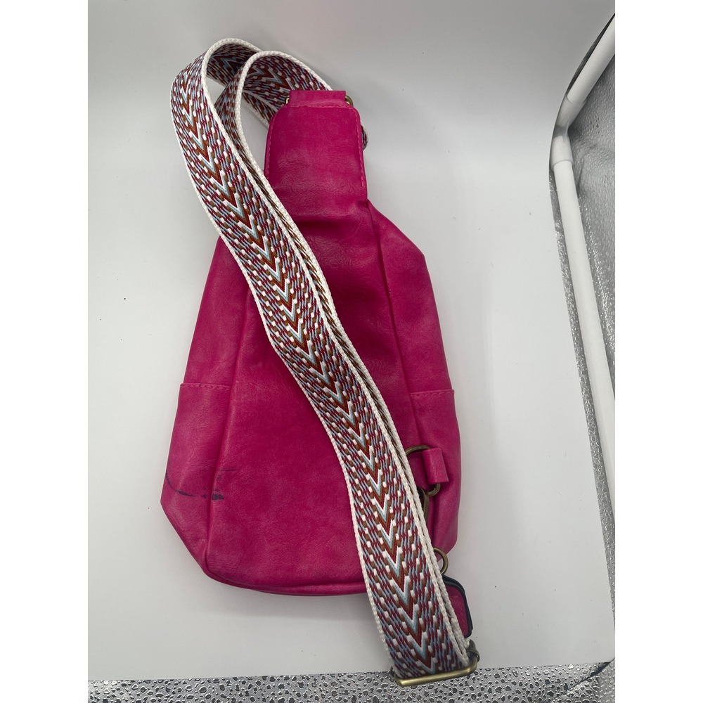 Bright Pink Mini Sling Bag with Gold Hardware - Picture 2 of 3